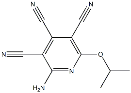 2-Amino-6-isopropoxy-3,4,5-pyridinetricarbonitrile Struktur