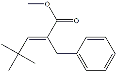 2-Benzyl-4,4-dimethyl-2-pentenoic acid methyl ester Struktur