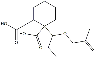 5-Cyclohexene-1,2-dicarboxylic acid hydrogen 1-[1-(methallyloxy)propyl] ester Struktur