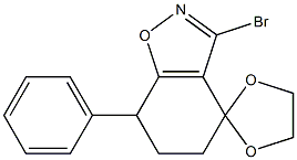 3-Bromo-4,5,6,7-tetrahydro-7-phenylspiro[1,2-benzisoxazole-4,2'-[1,3]dioxolane] Struktur