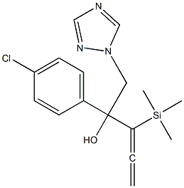 1-(4-Chlorophenyl)-1-[1-(trimethylsilyl)-1,2-propanedien-1-yl]-2-(1H-1,2,4-triazol-1-yl)ethanol Struktur