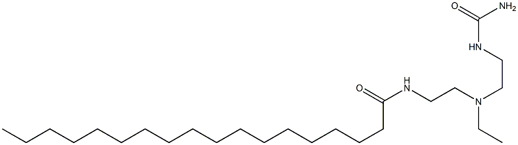 N-[2-[[2-[(Aminocarbonyl)amino]ethyl]ethylamino]ethyl]octadecanamide Struktur