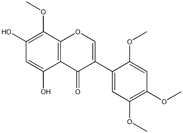 5,7-Dihydroxy-2',4',5',8-tetramethoxyisoflavone Struktur