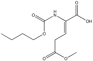 2-[[(Butyloxy)carbonyl]amino]-2-pentenedioic acid 5-methyl ester Struktur