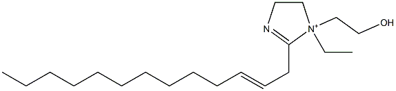 1-Ethyl-1-(2-hydroxyethyl)-2-(2-tridecenyl)-2-imidazoline-1-ium Struktur