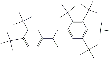 1-(2,3,4,5-Tetra-tert-butylphenyl)-2-(3,4-di-tert-butylphenyl)propane Struktur