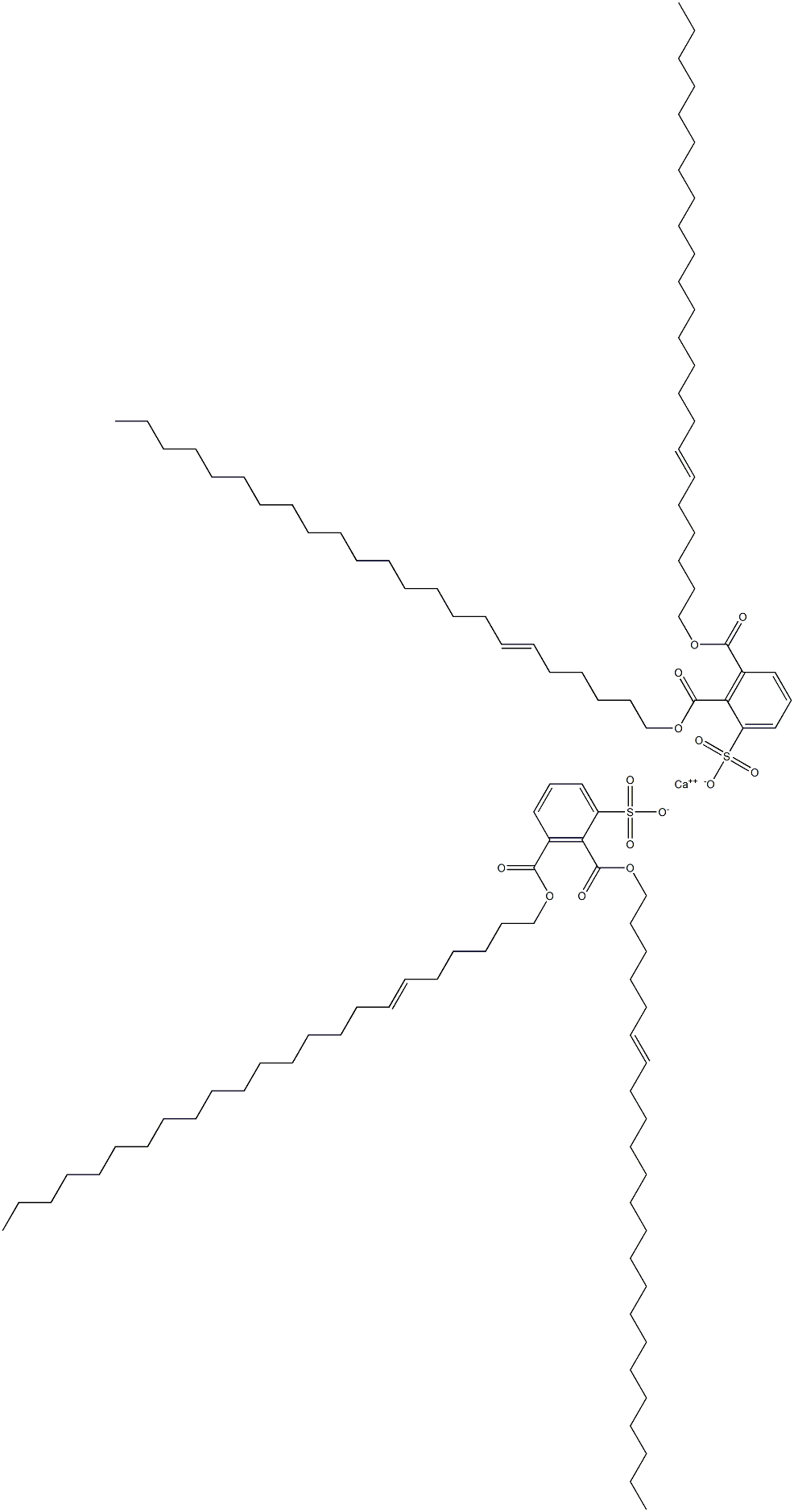 Bis[2,3-di(6-tricosenyloxycarbonyl)benzenesulfonic acid]calcium salt Struktur