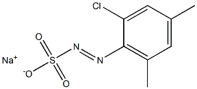 2-Chloro-4,6-dimethylbenzenediazosulfonic acid sodium salt Struktur