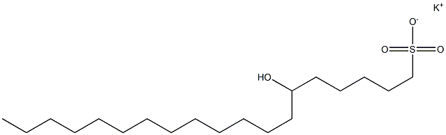 6-Hydroxynonadecane-1-sulfonic acid potassium salt Struktur