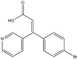 (Z)-3-(4-Bromophenyl)-3-(3-pyridyl)propenoic acid Struktur