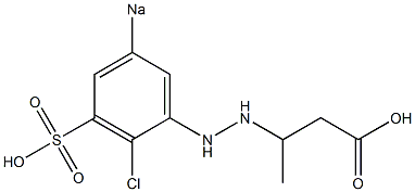 3-[2-(2-Chloro-5-sodiosulfophenyl)hydrazino]butanoic acid Struktur