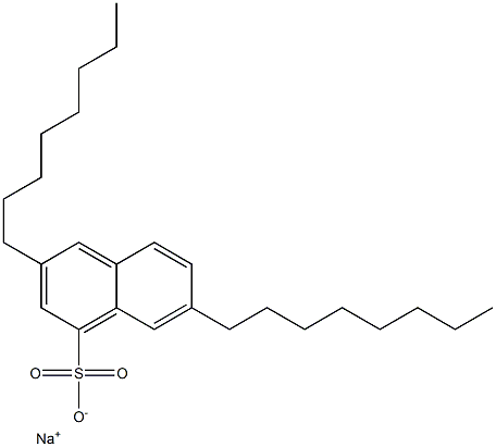 3,7-Dioctyl-1-naphthalenesulfonic acid sodium salt Struktur