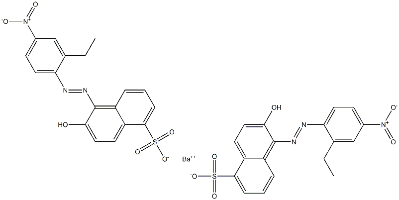 Bis[1-[(2-ethyl-4-nitrophenyl)azo]-2-hydroxy-5-naphthalenesulfonic acid]barium salt Struktur