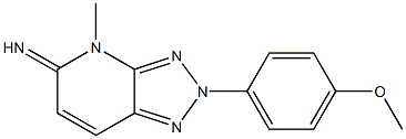 2,4-Dihydro-2-(4-methoxyphenyl)-4-methyl-5H-1,2,3-triazolo[4,5-b]pyridin-5-imine Struktur