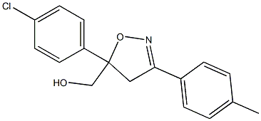 5-(4-Chlorophenyl)-3-(4-methylphenyl)-4,5-dihydroisoxazole-5-methanol Struktur