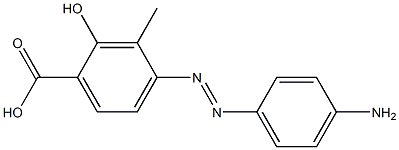 4-(4-Aminophenylazo)-2-hydroxy-3-methylbenzoic acid Struktur