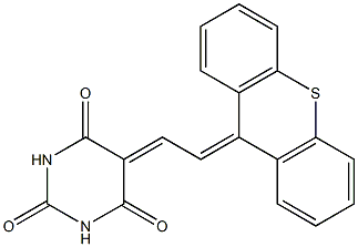 5-[2-(9H-Thioxanthen-9-ylidene)ethylidene]pyrimidine-2,4,6(1H,3H,5H)-trione Struktur