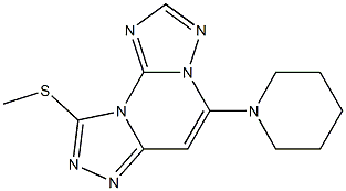 9-Methylthio-5-piperidinobis[1,2,4]triazolo[1,5-a:4',3'-c]pyrimidine Struktur