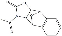 3-Acetyl-3a,4,9,9a-tetrahydro-4,9-epoxynaphth[2,3-d]oxazol-2(3H)-one Struktur