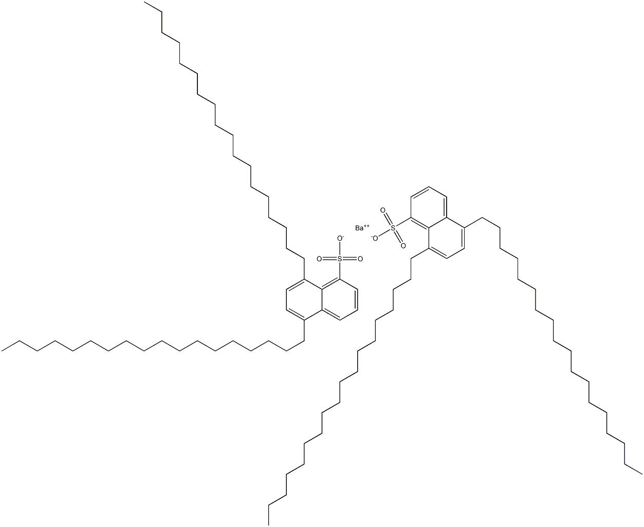 Bis(5,8-dioctadecyl-1-naphthalenesulfonic acid)barium salt Struktur