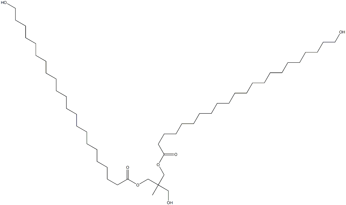 Bis(22-hydroxydocosanoic acid)2-(hydroxymethyl)-2-methyl-1,3-propanediyl ester Struktur