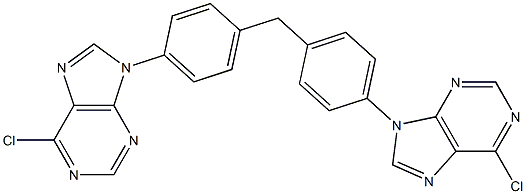 9,9'-[Methylenebis(4,1-phenylene)]bis(6-chloro-9H-purine) Struktur