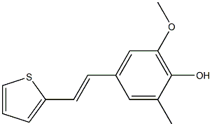 4-[(E)-2-(2-Thienyl)ethenyl]-2-methyl-6-methoxyphenol Struktur