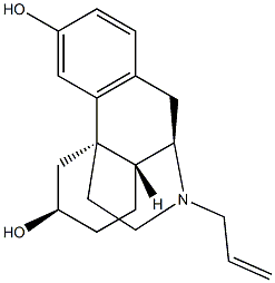 (6R)-3,6-Dihydroxy-17-allylmorphinan Struktur