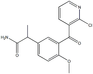 2-[3-(2-Chloronicotinoyl)-4-methoxyphenyl]propionamide Struktur