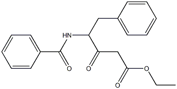 4-Benzoylamino-5-phenyl-3-oxovaleric acid ethyl ester Struktur