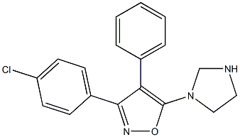 5-(Imidazolidin-1-yl)-4-phenyl-3-(4-chlorophenyl)isoxazole Struktur