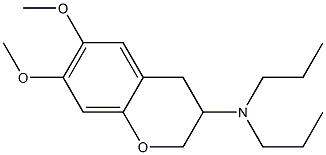 3,4-Dihydro-3-(dipropylamino)-6,7-dimethoxy-2H-1-benzopyran Struktur