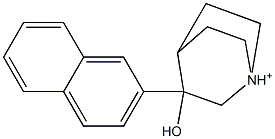 3-Hydroxy-3-(2-naphtyl)quinuclidinium Struktur