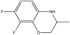 3-Methyl-7,8-difluoro-2,3-dihydro-4H-1,4-benzoxazine Struktur