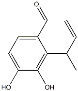 3,4-Dihydroxy-2-(1-methyl-2-propenyl)benzaldehyde Struktur