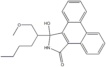 2,3-Dihydro-3-(1-methoxyhexan-2-yl)-3-hydroxy-1H-dibenz[e,g]isoindol-1-one Struktur