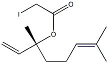 Iodoacetic acid (R)-1-ethenyl-1,5-dimethyl-4-hexenyl ester Struktur