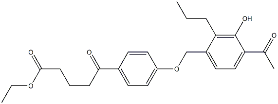 5-[4-(4-Acetyl-3-hydroxy-2-propylbenzyloxy)phenyl]-5-oxopentanoic acid ethyl ester Struktur