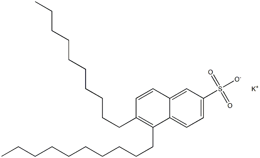 5,6-Didecyl-2-naphthalenesulfonic acid potassium salt Struktur