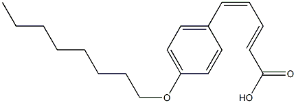 (2E,4Z)-5-(p-Octyloxyphenyl)-2,4-pentadienoic acid Struktur