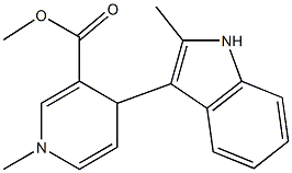 1,4-Dihydro-1-methyl-4-(2-methyl-1H-indol-3-yl)pyridine-3-carboxylic acid methyl ester Struktur