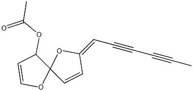 7-(2,4-Hexadiyn-1-ylidene)-1,6-dioxaspiro[4.4]nona-2,8-dien-4-ol acetate Struktur