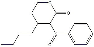 3-(Phenylsulfinyl)-4-butyltetrahydro-2H-pyran-2-one Struktur