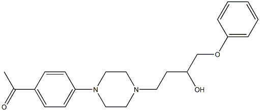 4'-[4-[3-Hydroxy-4-(phenoxy)butyl]-1-piperazinyl]acetophenone Struktur