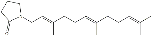 1-(3,7,11-Trimethyl-2,6,10-dodecatrienyl)pyrrolidine-2-one Struktur