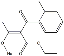 2-(o-Toluoyl)-3-(sodiooxy)-2-butenoic acid ethyl ester Struktur