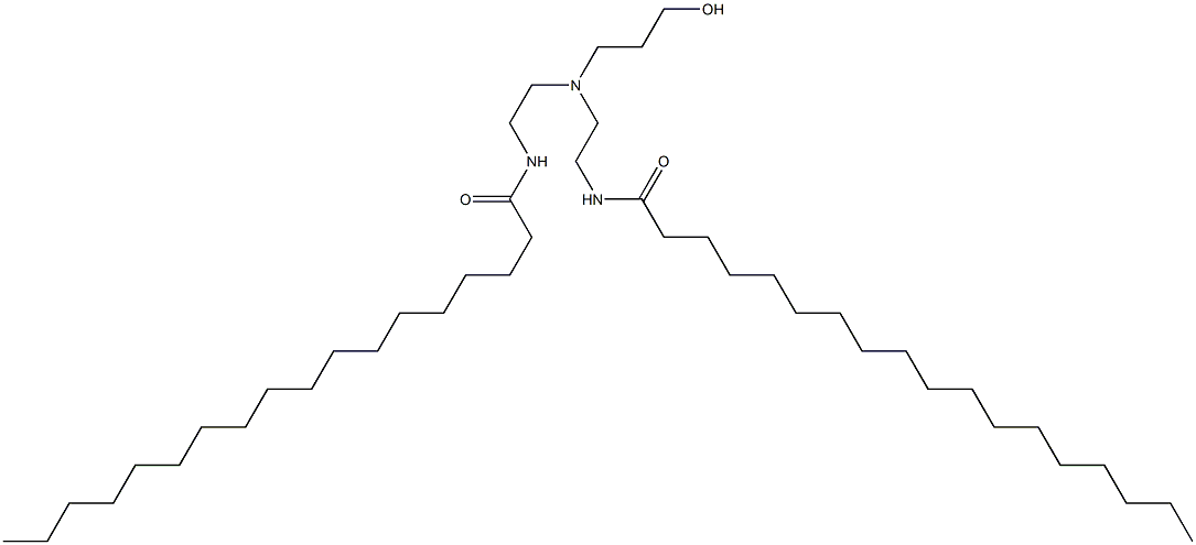 N,N'-[[(3-Hydroxypropyl)imino]bis(2,1-ethanediyl)]bis(octadecanamide) Struktur