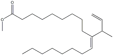 (10E)-10-(1-Methyl-2-propenyl)-10-octadecenoic acid methyl ester Struktur