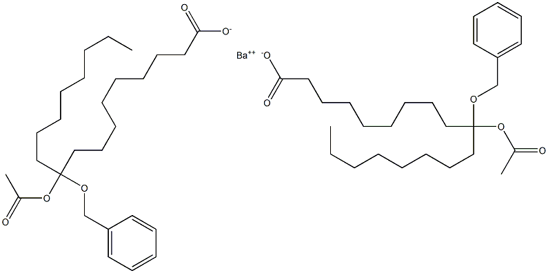 Bis(10-benzyloxy-10-acetyloxystearic acid)barium salt Struktur