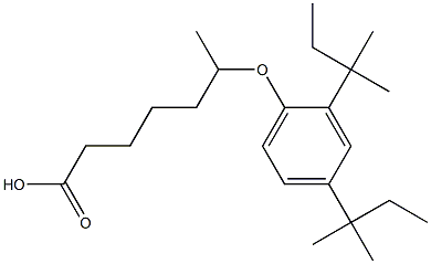 6-(2,4-Di-tert-pentylphenoxy)heptanoic acid Struktur